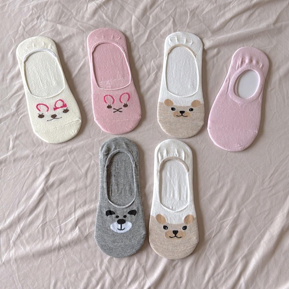 Cute No Show Liner Socks for Flats Slip on Shoes Invisible Hidden Low Shoe 5-9